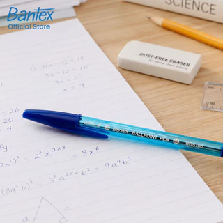 Bantex ปากกาหมึกน้ำเงิน ปากกาลูกลื่น ขนาด 0.5 มม.บรรจุ12/ด้าม เขียนลื่น เส้นชัด Pen