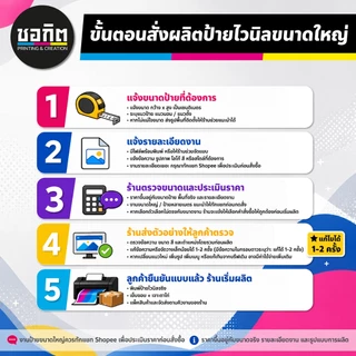 ป้ายไวนิลขนาดใหญ่ หลายเมตร สำหรับหน้าร้าน ติดรั้ว โปรโมชั่น งานอีเวนต์ ทักแชทประเมินราคา