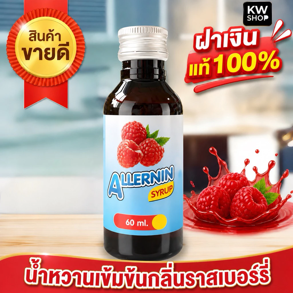 ฝาเงิน 5 ดาว 60 ml น้ำหวานเข้มข้น SYRUP พร้อมส่ง (ลูกค้าใหม่อ่านเงื่อนไขก่อนสั่ง)