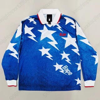เสื้อ BAPE เสื้อแฟชั่นกีฬาโปโลแขนยาวลาย ลิงอาบน้ำ #RT0210 ไซส์ S-2XL
