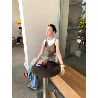 ส่งด่วน 🛵 𝗥𝗨𝗙𝗙𝗟𝗘 𝗥𝗨𝗕𝗬 𝗧𝗔𝗡𝗞 เสื้อแขนกุด ดีไซน์เว้าเอว ใส่แล้วสวยแซ่บและหุ่นเป๊ะ