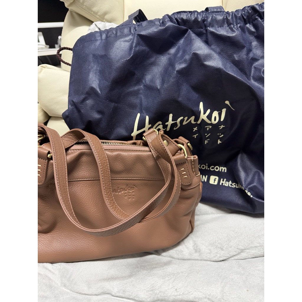 #ส่งต่อ แท้ 💯 🔥 Hatsukoi Leather Bag สี Beige
