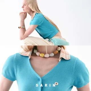 ( พร้อมส่ง )Sarin Essential polo เสื้อพอดีตัว เปิดช่วงคอให้ดูยาวสวย
