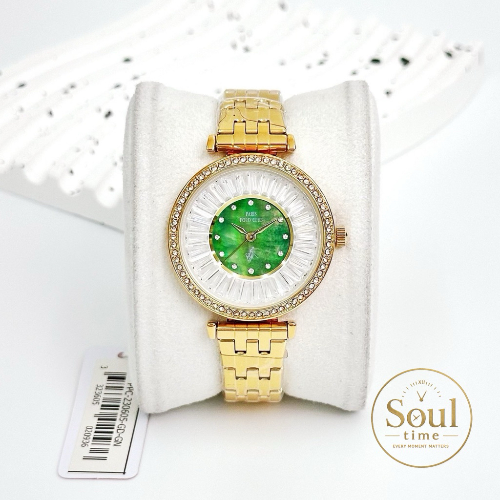 Polo Club Watch PPC-230605 นาฬิกาหญิง กันน้ำ หน้าปัด 33 มม. ของแท้ ประกันศูนย์ไทย 1 ปี