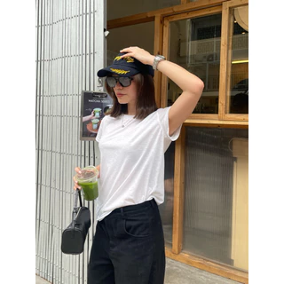 Madison top เสื้อค้อตตอน คอกลม ผ้าสลาฟแท้ basicselected