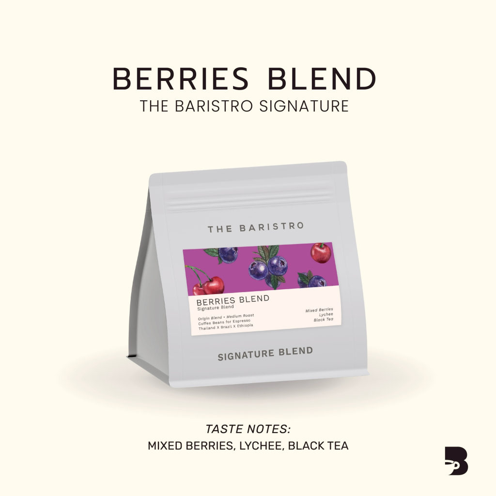 เมล็ดกาแฟ คั่วกลาง - Berries Blend The Baristro Signature