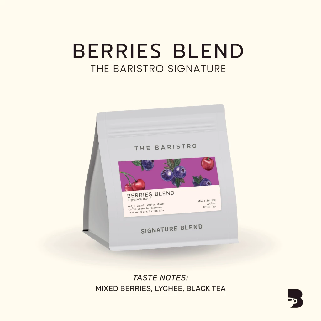 เมล็ดกาแฟ คั่วกลาง - Berries Blend The Baristro Signature