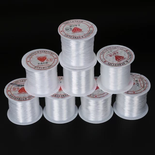 0.2-0.8mm DIY สายตกปลาคริสตัล ด้ายที่ไม่ยืดหยุ่น สายเบ็ดที่แข็งแรง ด้ายสำหรับทำสร้อยข้อมือและสร้อยคอ DIY