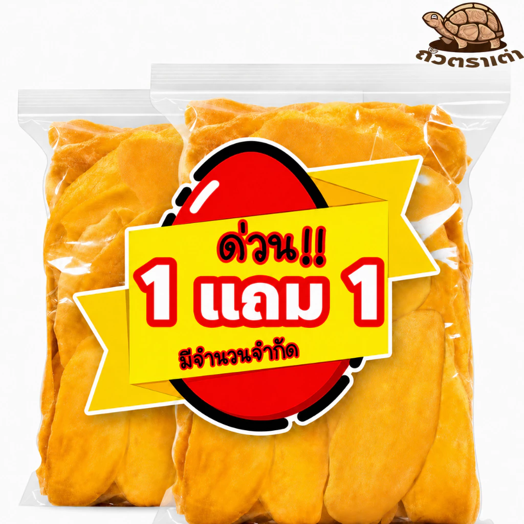[โปร 1 แถม 1] มะม่วงอบแห้ง มะม่วงแผ่นอบแห้ง 500 กรัม (250 กรัม x 2) | Dried Mango | หวานธรรมชาติ นุ่ม หอม อร่อย