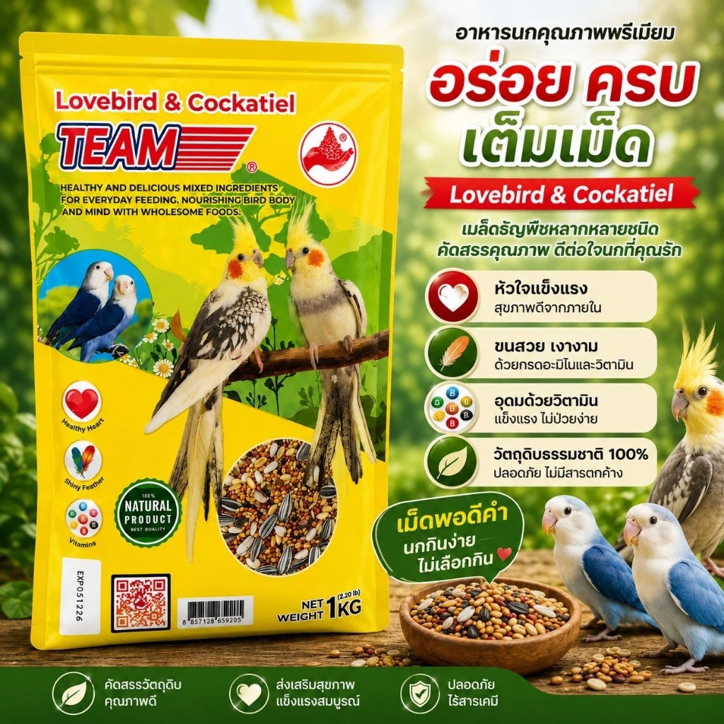 อาหารนกเลิฟเบิร์ด TEAMเลิฟเบิร์ด ค็อกคาเทล