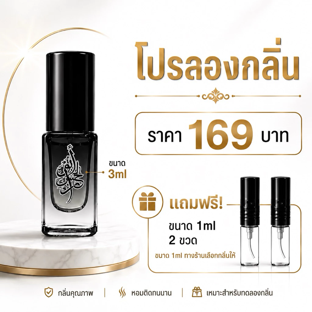 ABU AL HASAN 3ml 1ขวด 1ml 2ขวด (ขนาด1ml ร้านเลือกกลิ่นให้) น้ำหอมอียิปต์ หอมนาน 1-2วัน