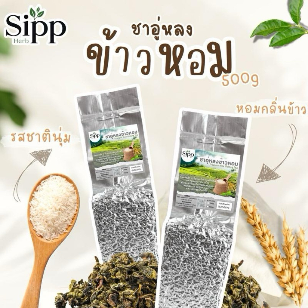 ชาอู่หลงข้าวหอม 500กรัม | Fragrent Rice Oolong Tea | ชาข้าวหอม รสชาตินุ่มละมุนละไม หอมกลิ่นข้าวธรรมชาติ