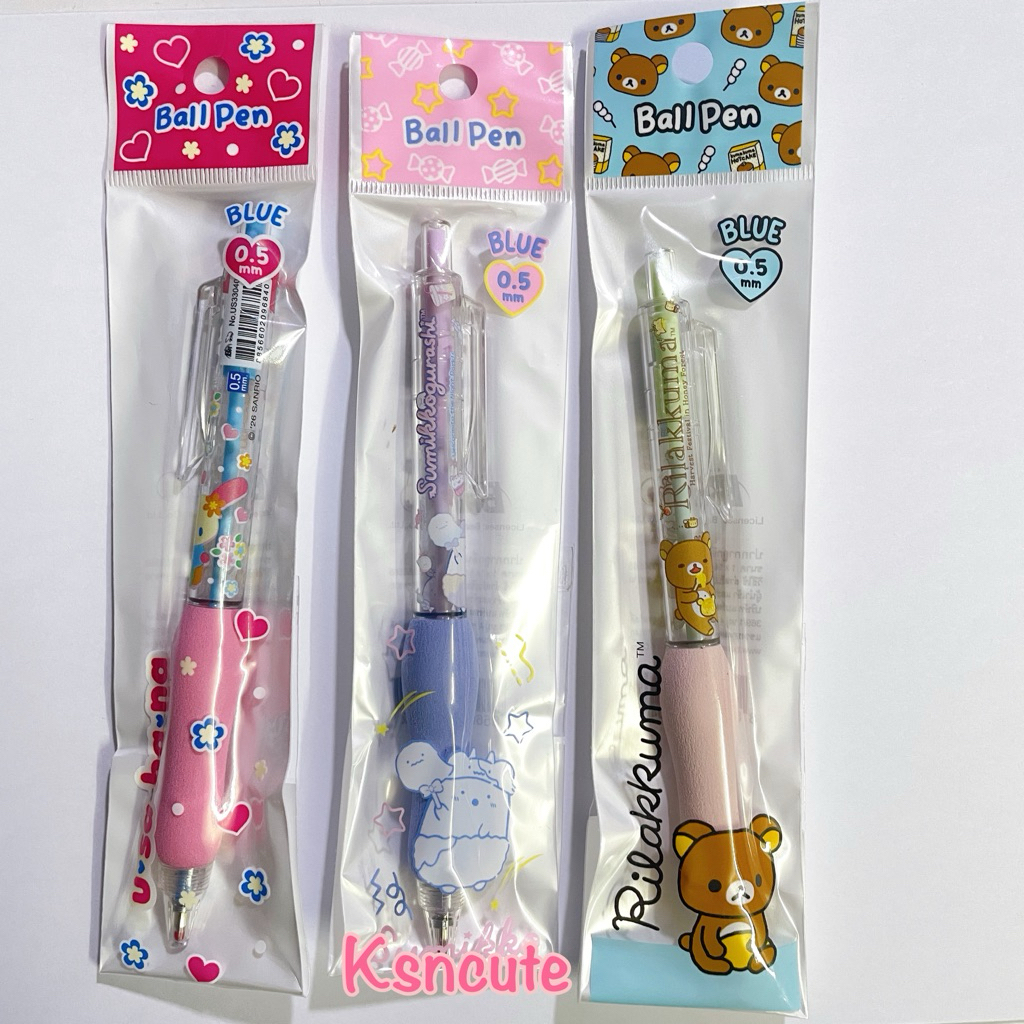 ปากกาลูกลื่น 0.5 ปลอกนิ่ม usahana rilakkuma sumikko