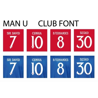 MANCHESTER UNITED เฟล็กซ์รีดเสื้อ เบอร์รีดเสื้อ ชื่อพร้อมเบอร์ Man U 2023-2027