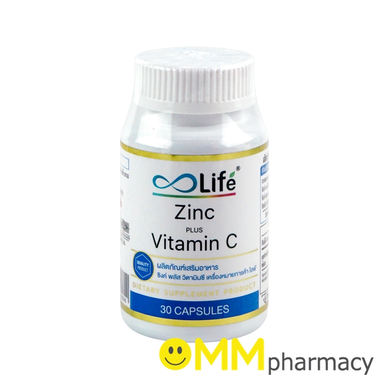 LIFE ZINC PLUS VITAMIN C 30'S.