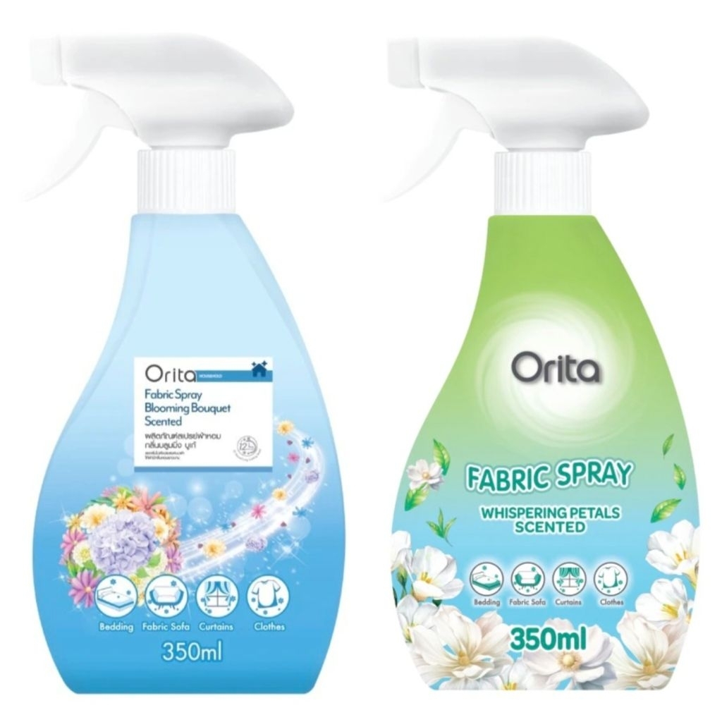 Orita โอริต้า ผลิตภัณฑ์สเปรย์ผ้าหอม ลดกลิ่นบนผ้า กลิ่นบลูมมิ่ง บูเก้ 350ml.