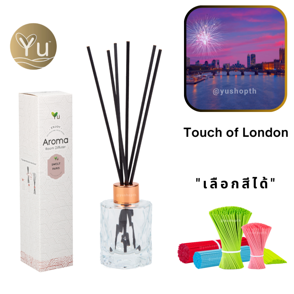 🌟กลิ่น Touch of London | Room Diffuser ก้านไม้หอม : กลิ่นคล้าย Berberry Her London Dream EDP | ขวดเพ