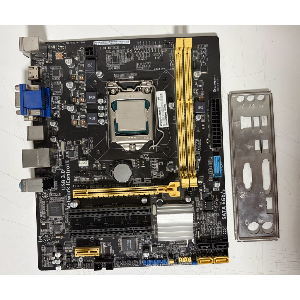 เมนบอร์ด Mainboard H81M 1150 +ฝาหลัง มือสอง