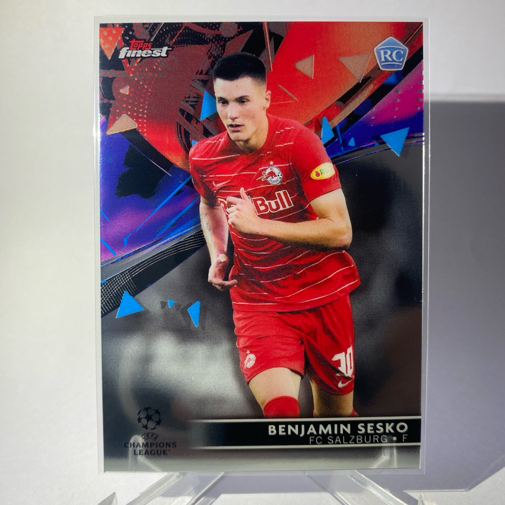 การ์ดนักฟุตบอล BENJAMIN SESKO, RC, SALZBURG, TOPPS FINEST 2022