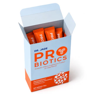 DR.JADE โพรไบโอติกส์ HMO Probiotics 9 สายพันธุ์ อาหารเสริม ปรับสมดุลลำไส้ แก้ปัญหาถ่ายยาก ดูแลระบบขับถ่าย หมอเจด [10ซอง]