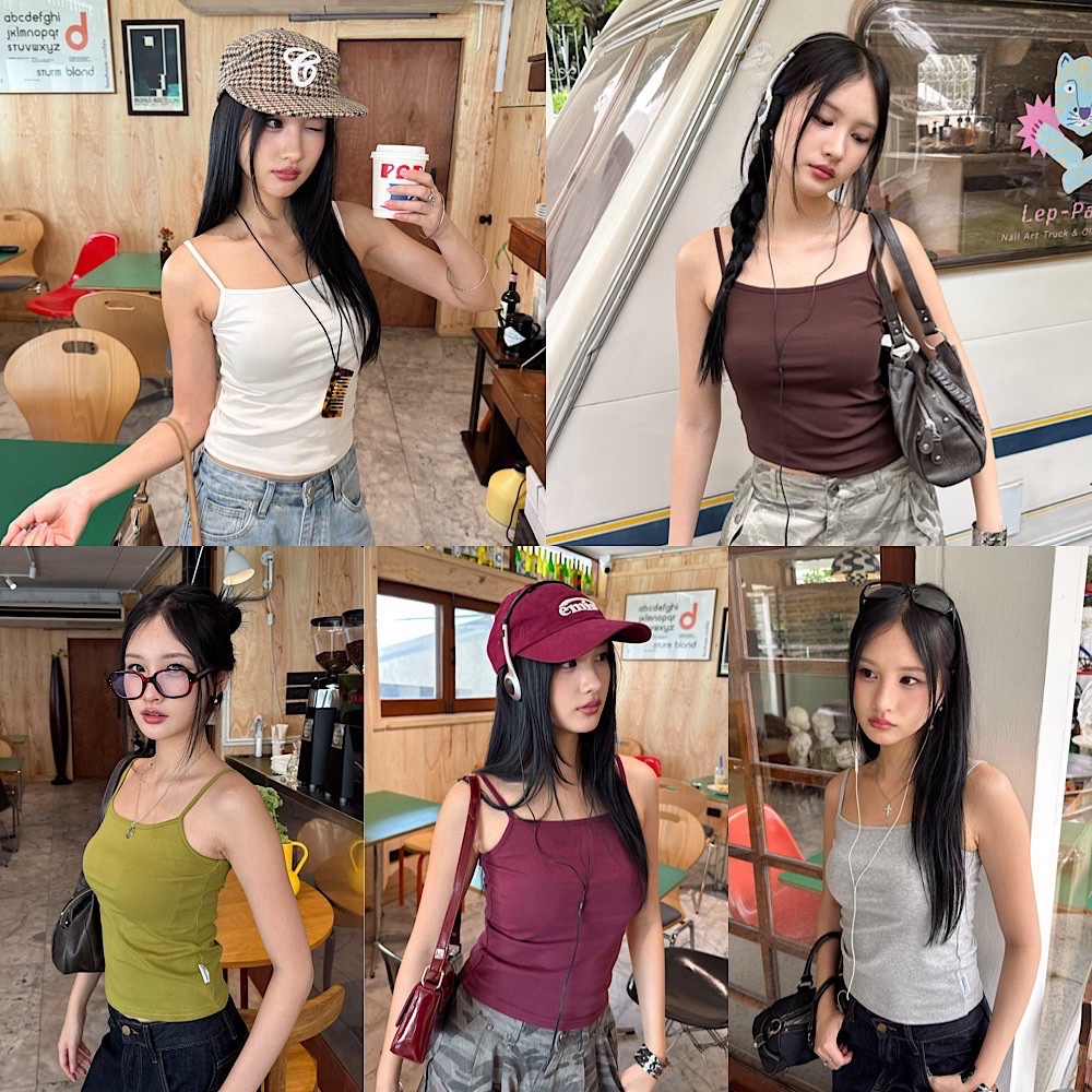 Choosedress A2055 Junee Cami Top เสื้อสายเดี่ยวสีพื้น