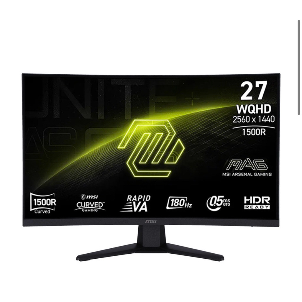 จอมอนิเตอร์ขายดี Monitor MSI MAG 275CQF E18 - 27 Inch Rapid VA 2K 180Hz AMD FreeSync Curved