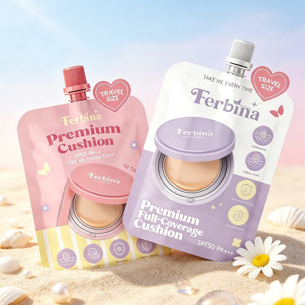 ( 1 ซอง) Ferbina cushion Travel Size 5g. ( มี 2 สูตร ) เลือกสีได้