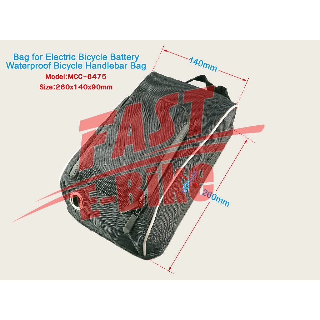 (สต๊อกในไทย) อะไหล่จักรยานไฟฟ้า Front Tube Bag Bag for Electric Bicycle Battery Sport Waterproof Bicycle Handlebar Bag