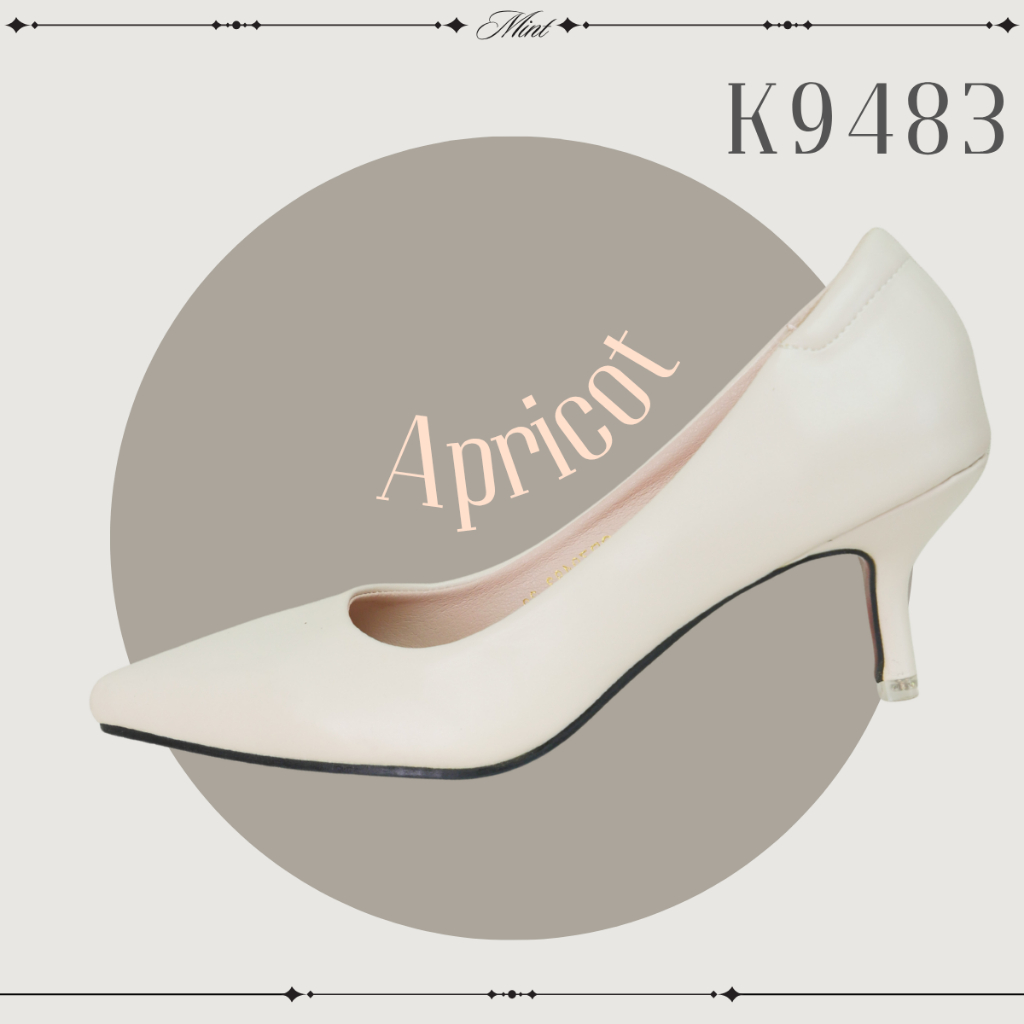 สินค้าพร้อมส่ง K9483 รองเท้าคัทชู รองเท้าส้นสูง รูปที่ 4
