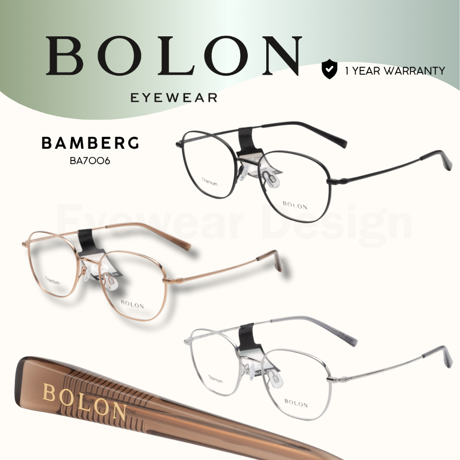 แว่นสายตา BOLON BA7006 รุ่น BAMBERG ของแท้ 100% พร้อมอุปกรณ์