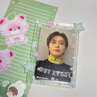 Starry Pastel PhotoCard Holder เฟรมการ์ด ลายดาวอะคริลิกใสสุดคิ้วท์ ใส่การ์ดได้ 2 แผ่น