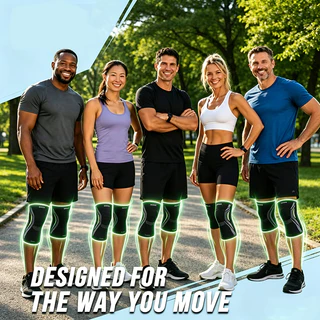 สายรัดเข่า เสริมสปริง กันลื่น บรรเทาอาการบาดเจ็บ ลดการกระแทก Knee Support สนับเข่า ที่รัดหัวเข่า ป้องกันบาดเจ็บ