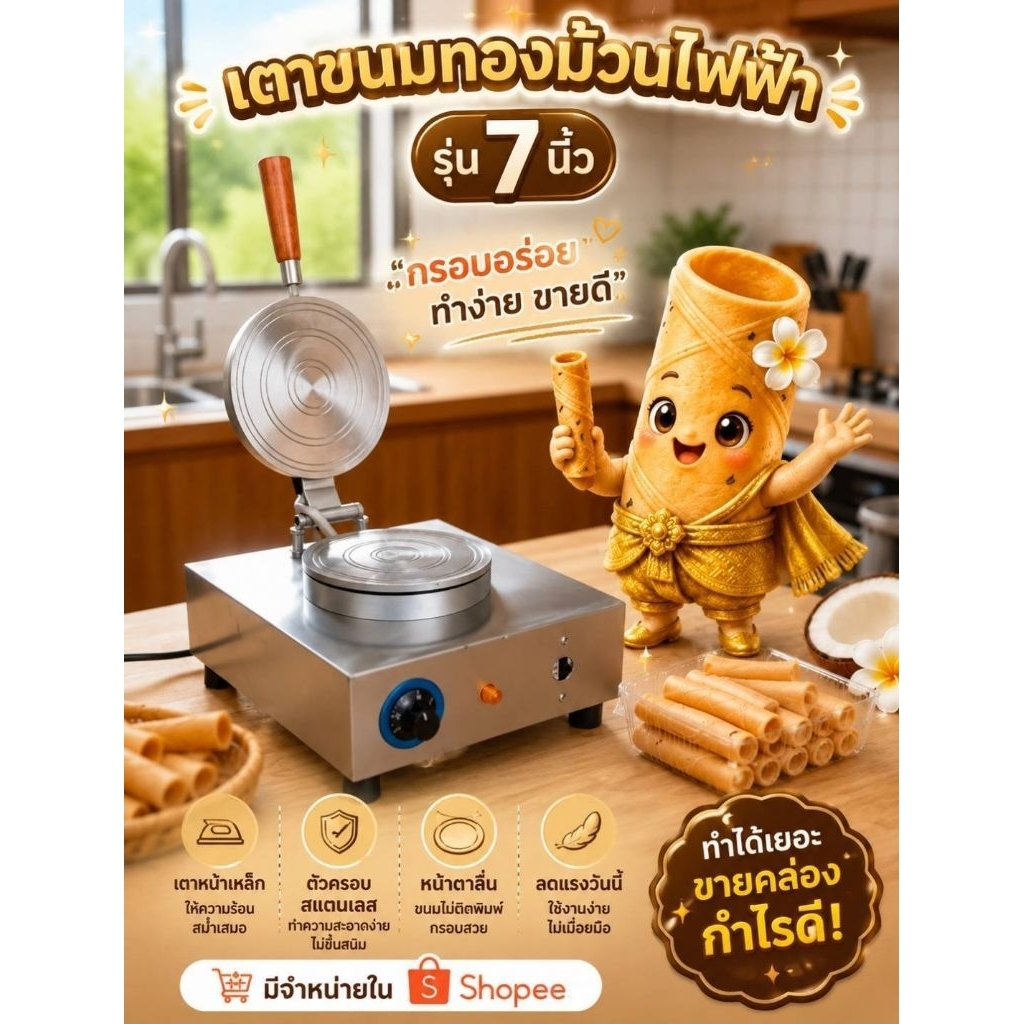(พร้อมส่ง)รุ่นใหม่ เตาทองม้วนไฟฟ้า รุ่นครอบแสตนเลส