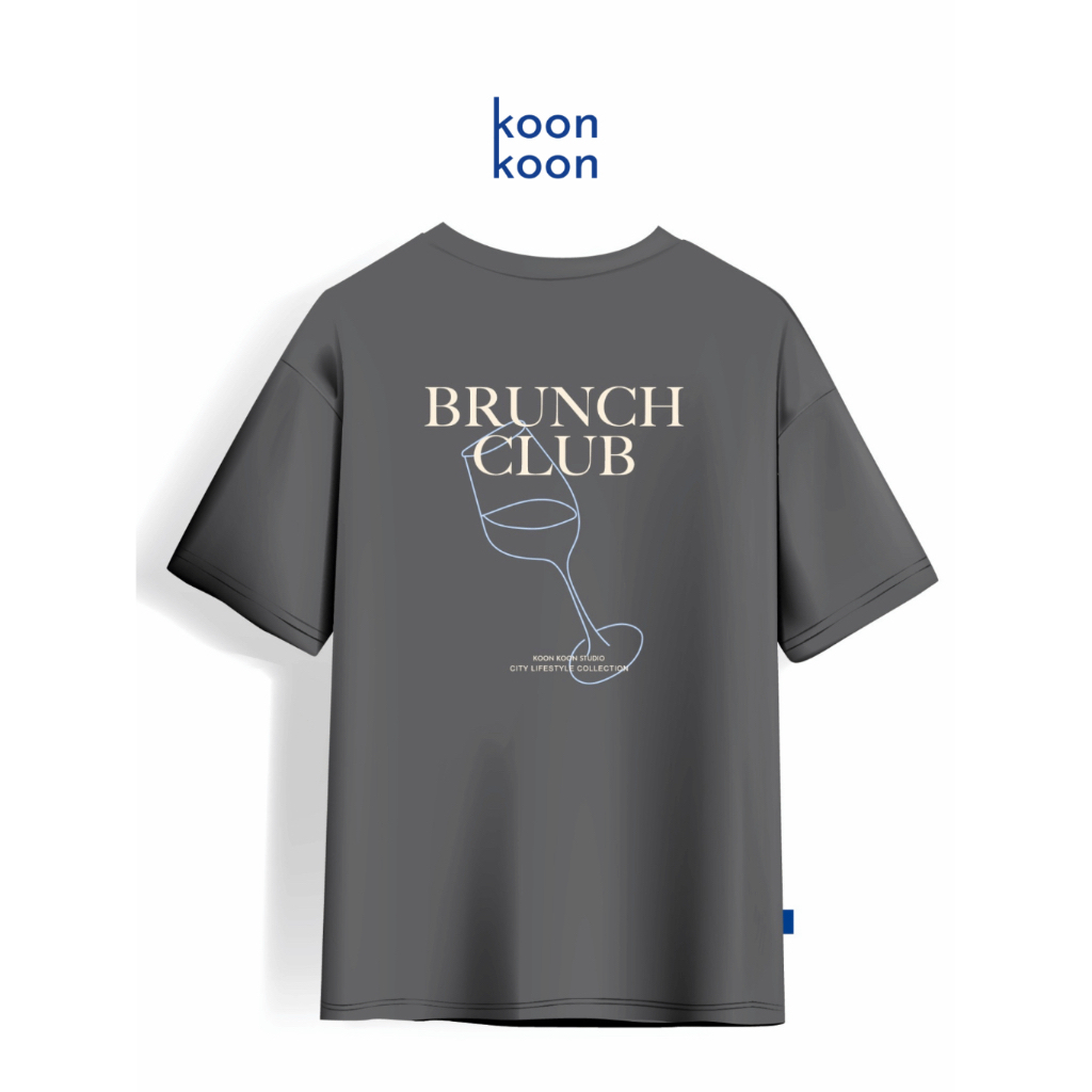 KOON KOON เสื้อยืดทรงโอเวอร์ไซส์ รุ่น Brunch Club | Oversize T-Shirt Best Seller