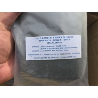 SAF SINGAPORE MRE FIELD RATIONS 1 MAN / 24 HR MAIN PACK HALAL