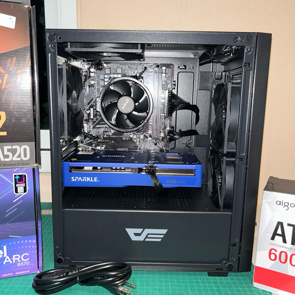 คอมประกอบ  Ryzen 5 3400G + Intel ARC B570 ของใหม่เป็นหลัก ประกันยาว