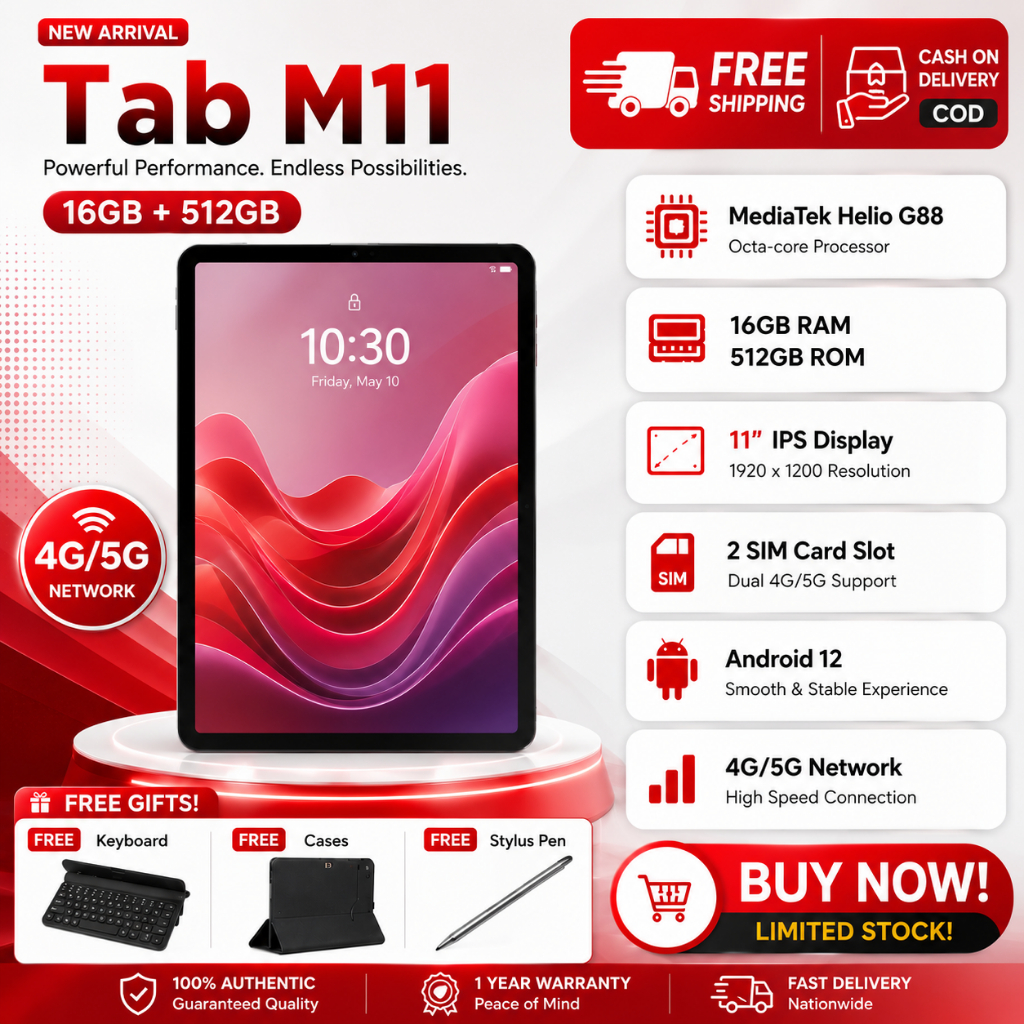 ศูนย์ไทยใหม่ล่าสุด【2026】TAB 12 inches【512ROM+16RAM】 แท็บเล็ต Android12.0 4G/5G+WIFI สองซิมการ์ด