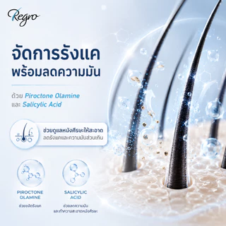 Regro Hair Active & Antidandruff Shampoo 100 ml.แชมพูลดผมร่วง พร้อมขจัดรังแค และลดอาการคันหนังศีรษะ