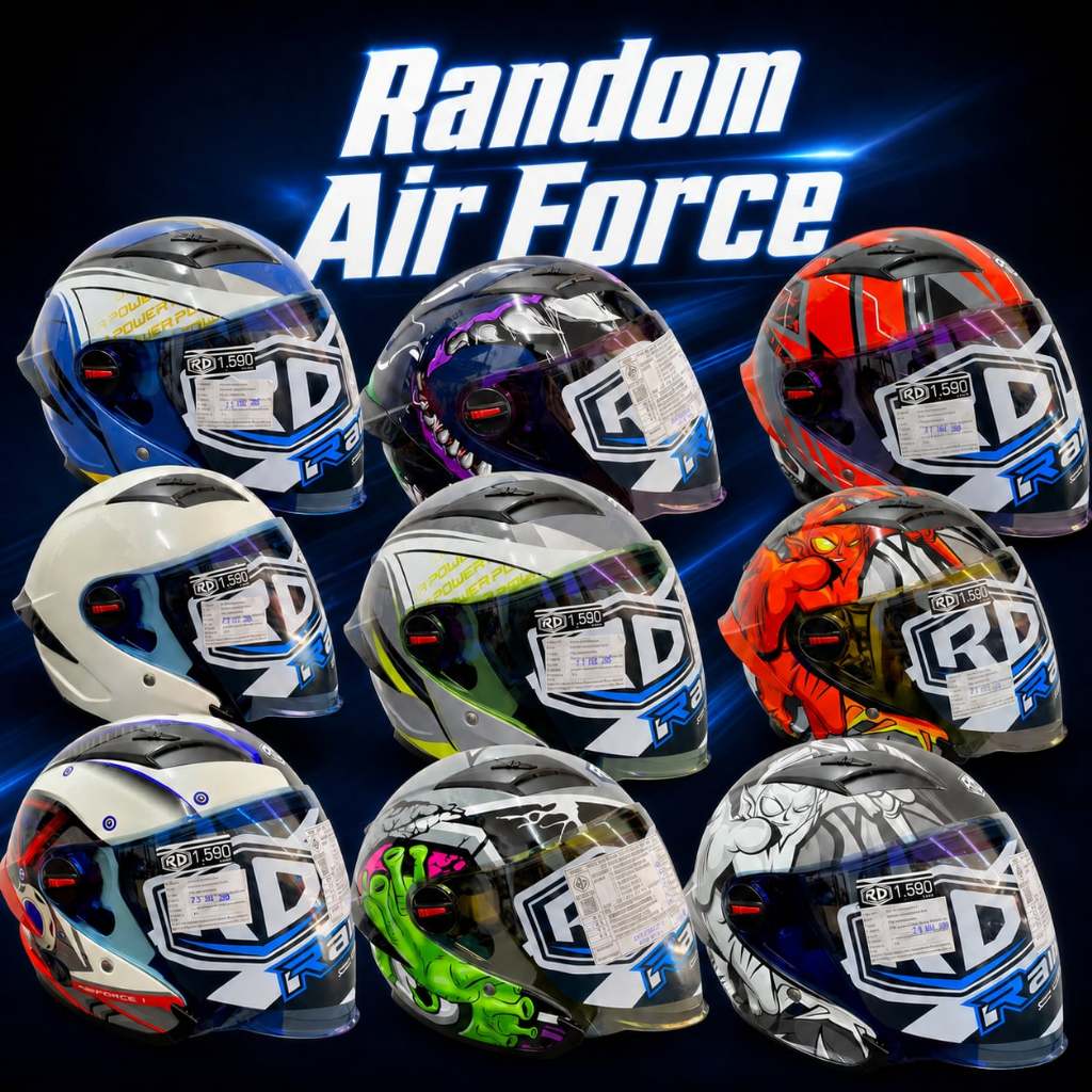 หมวกกันน็อค Random RD Air Force แว่น 2 ชั้น รองรับการติดบลูทูธ