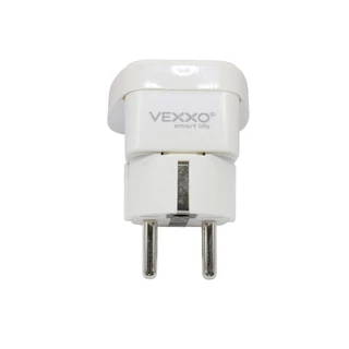 หัวแปลงปลั๊ก VEXXO ADAPTER 1 ช่องเสียบ 2 ขากลม (รองรับกำลังไฟ 3600 วัตต์)