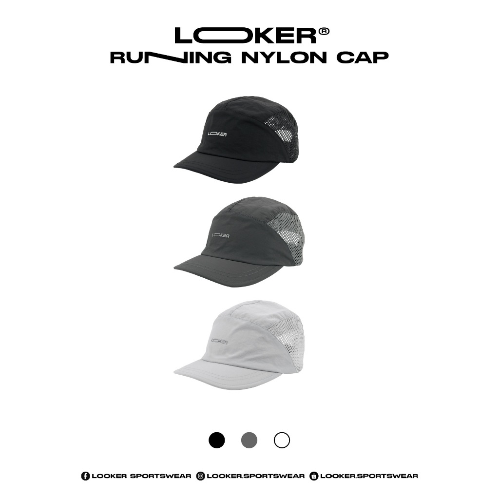 LOOKER Running Cap หมวกวิ่ง ผ้าตาข่าย ระบายอากาศ น้ำหนักเบา ฟรีไซซ์