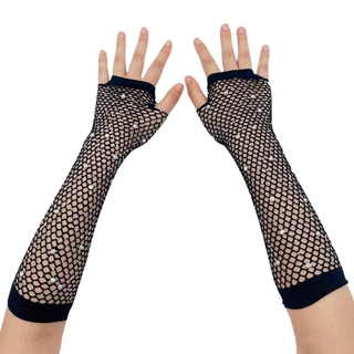 พร้อมส่งจากไทย แฟชั่นอุปกรณ์เสริมชุด Cover Dance สไตล์โกธิค เช่น ถุงมือตาข่าย สายคล้องแขนและขา และเข็มขัดตกแต่ง