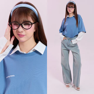 Bemingtop1245(S-M) - Beming basic oversize - เสื้อยืดโอเวอร์ไซซ์ดีไซน์มินิมอล ดีเทล beming basic