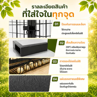 กรงไก่ ขนาดใหญ่ เหล็กชุบสังกะสีแข็งแรง สำหรับไก่หลายตัว ป้องกันหนี ง่ายทำความสะอาด Chicken cage