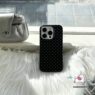 สำหรับ Redmi 15 15C 14C 9 13C 9A 10 12 12C A1 A2 A3 Note 9 14 11 12 8 13 10 Pro เคส IMD ลายจุดสีดำขาวแบบเรียบง่าย