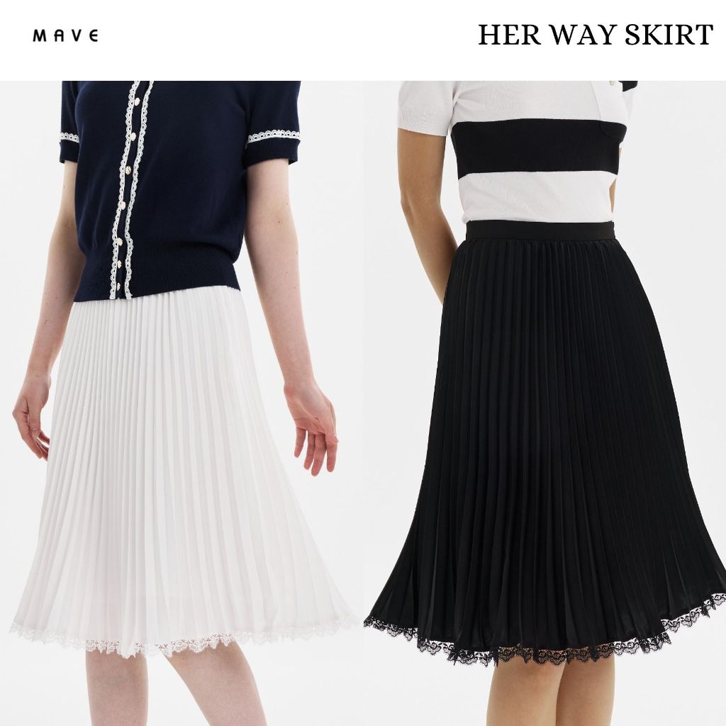 MAVE กระโปรง รุ่น Her way สี White,Black