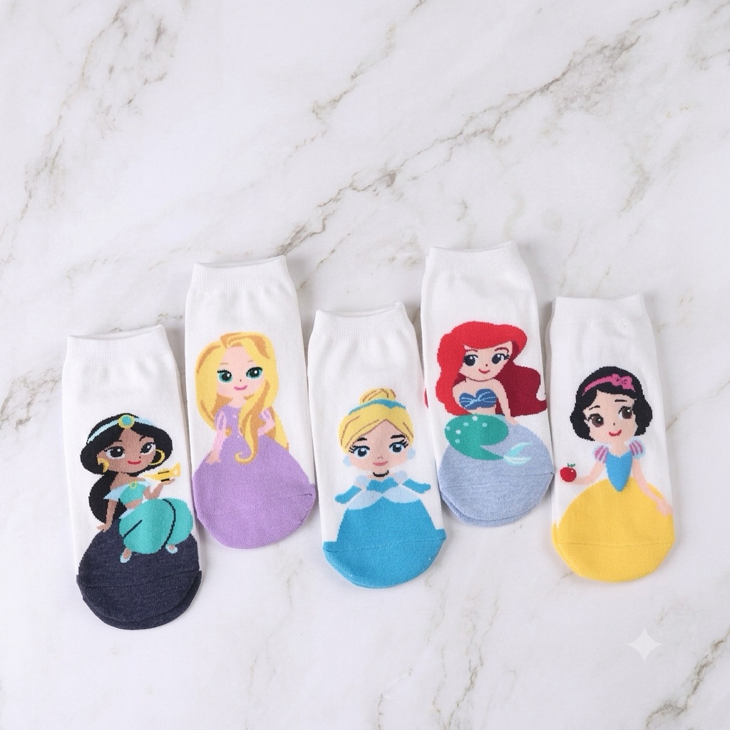 ShopAt.Two[SC-0032] แพ็ค 5 คู่ถุงเท้าลายการ์ตูน ขนาดฟรีไซส์ พร้อมส่ง