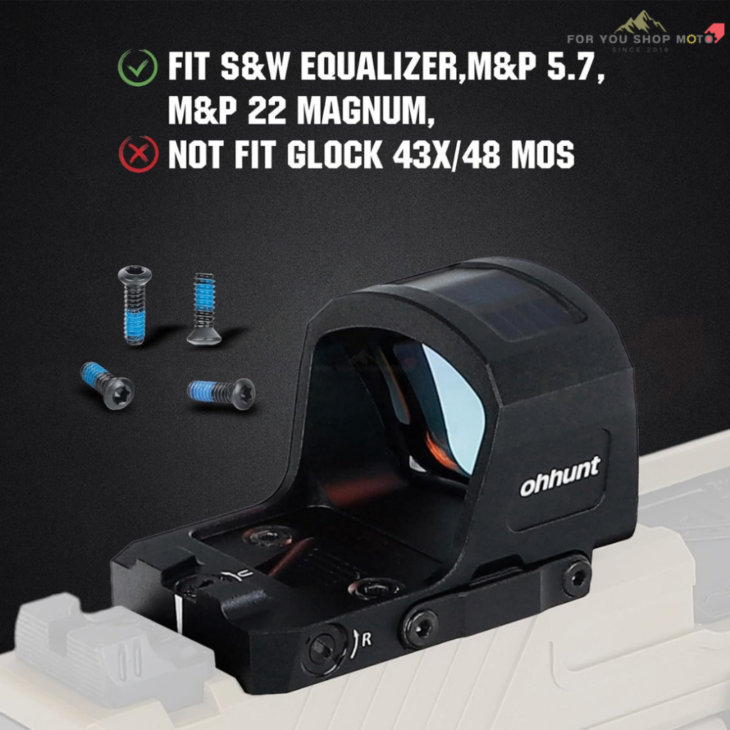 ohhunt ชุดสกรูยึดกล้อง Red Dot 12 ชิ้น รองรับ Holosun 407K / 507K / EPS / EPS Carry สำหรับ S&W Equal