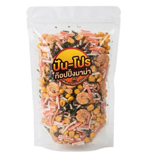 [130g.] ใหม่! ปัน-โปร ท๊อปปิ้งมาม่า ผสมสาหร่ายเส้น+กุ้งเบาอบกรอบ+ปูอัดแท่งอบ+ข้าวโพด 4สหายความอร่อย เติมมาม่า ราเมง โจ๊ก