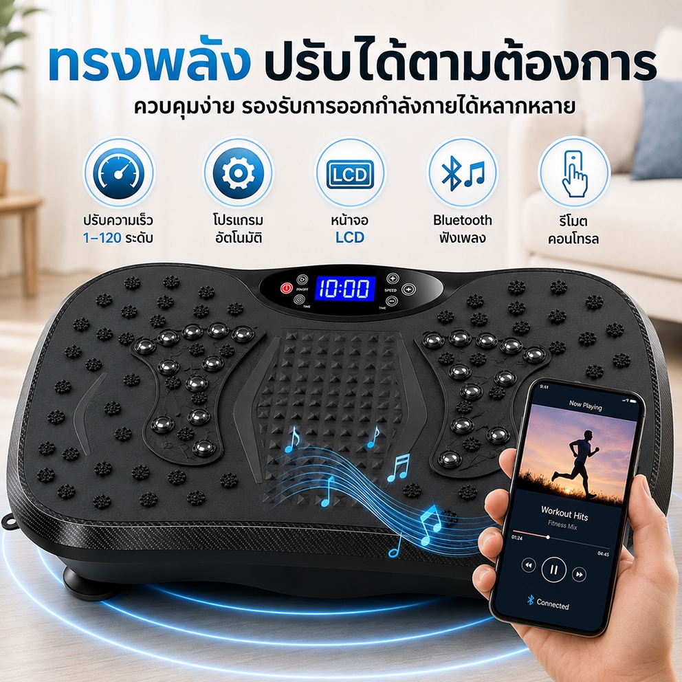 【รับประกัน10ปี】เครื่องสั่นออกกำลังกาย รูปที่ 5